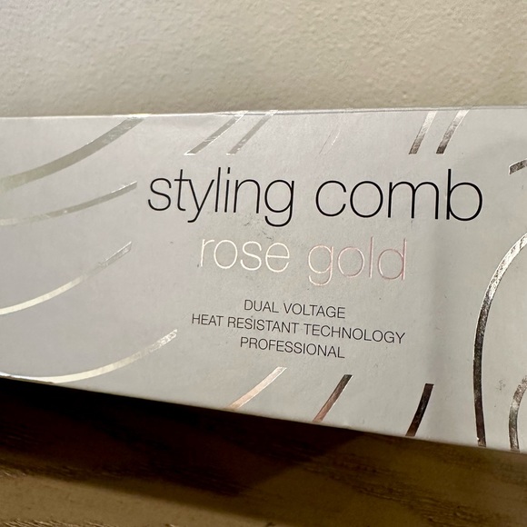 NIB Soleil Rose Gold Styling Comb Heat Brush - Picture 5 of 13